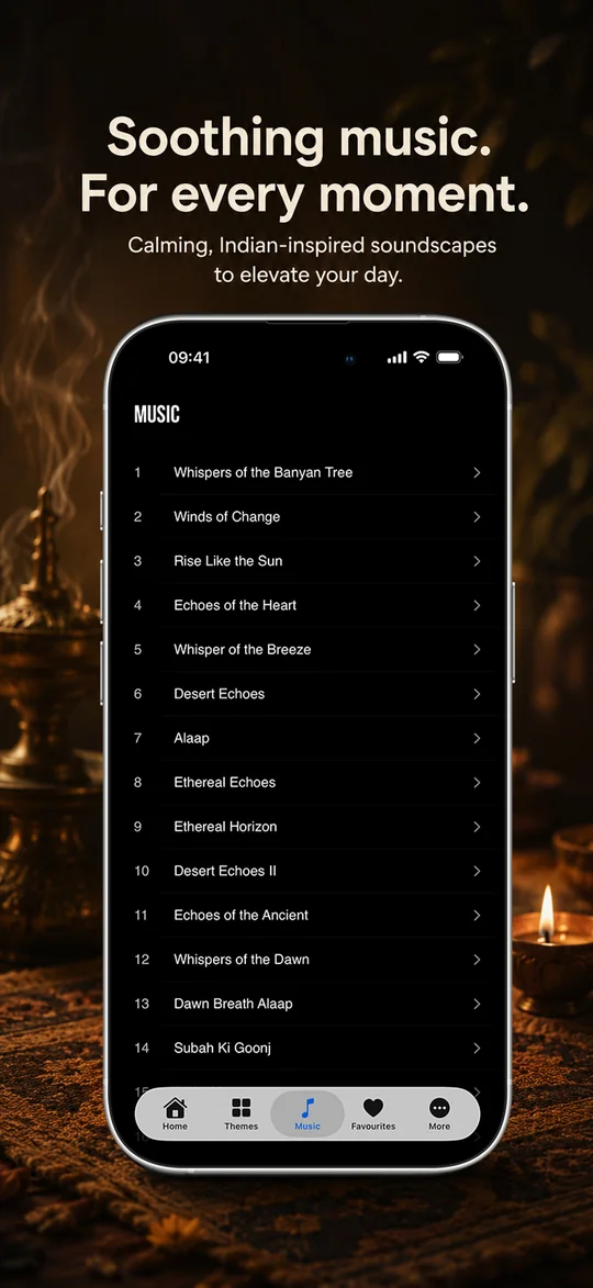 Soothing, Indian-inspired music