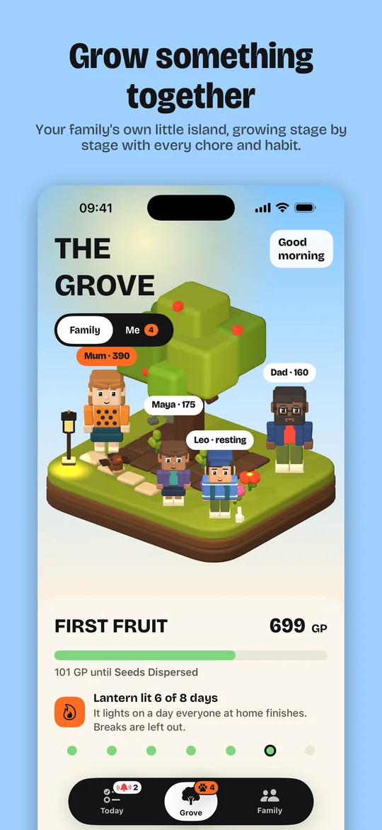 The Grove: your family's island grows with every chore