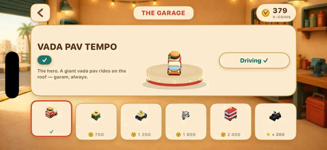 Vada Pav Vroom: Six rides in the Garage